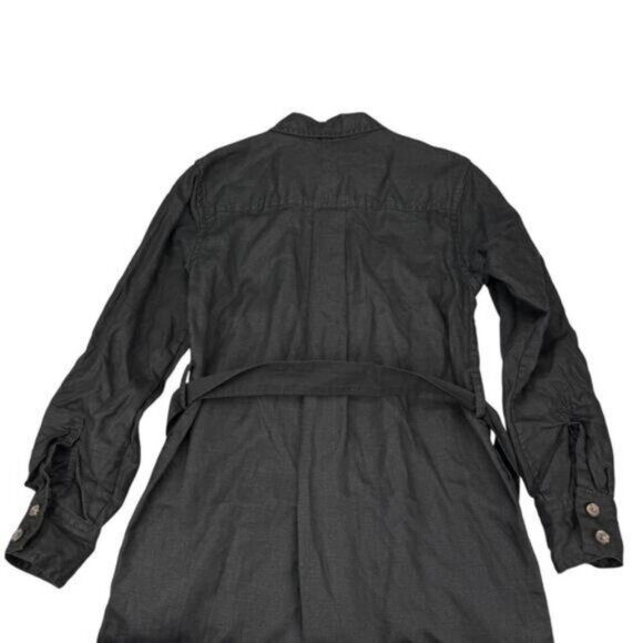 Banana Republic Linen Heritage Black Shirt Dress Womens Size Small - Picture 6 of 6